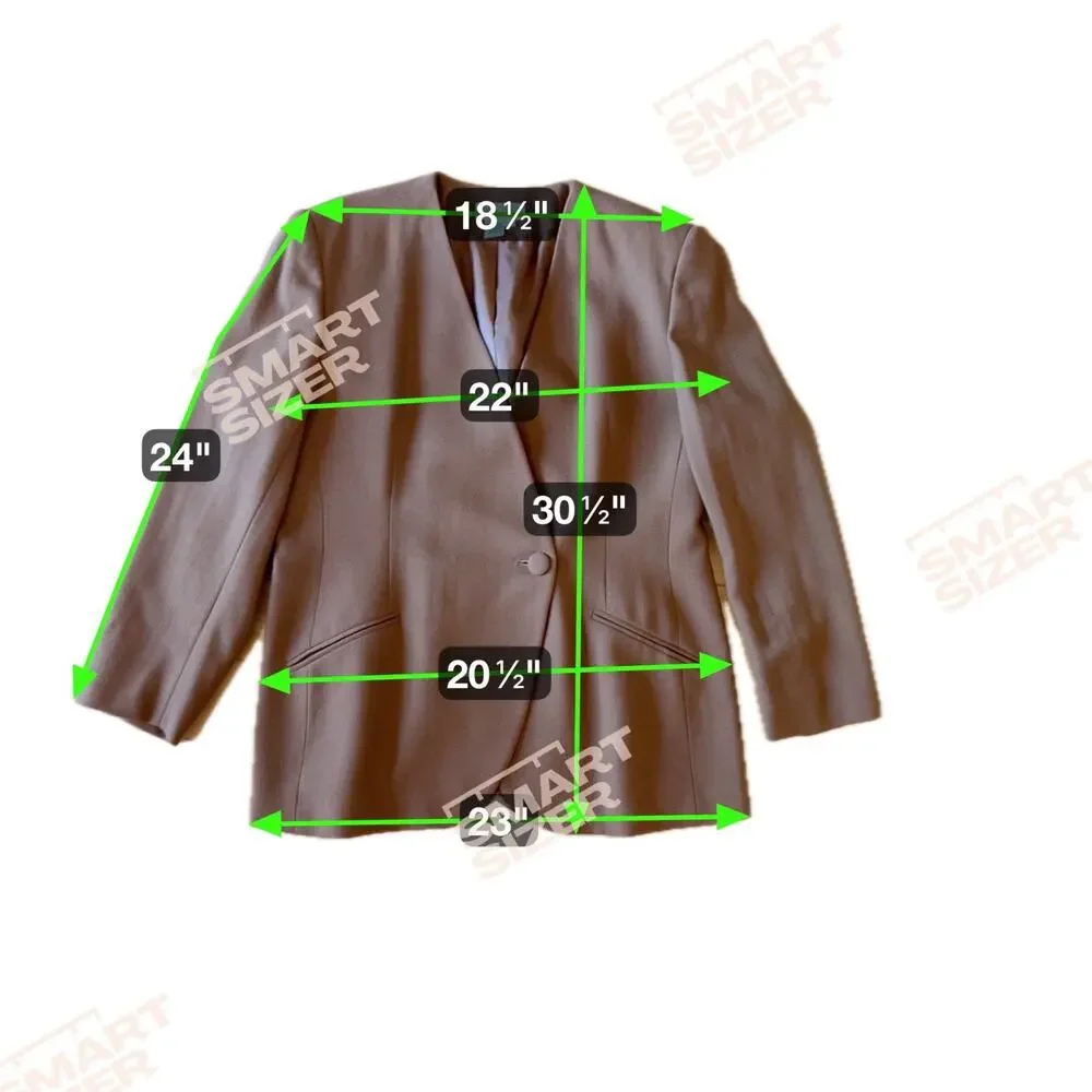 Vintage Saville Suit Skirt & Blazer Size 16 100%‎ Wool Camel Brown Career Church